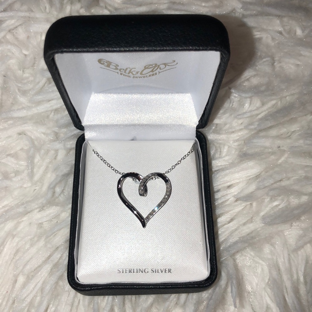 Sterling silver with dimond embroided necklace